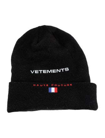 Vetements Embroidered Knit Beanie