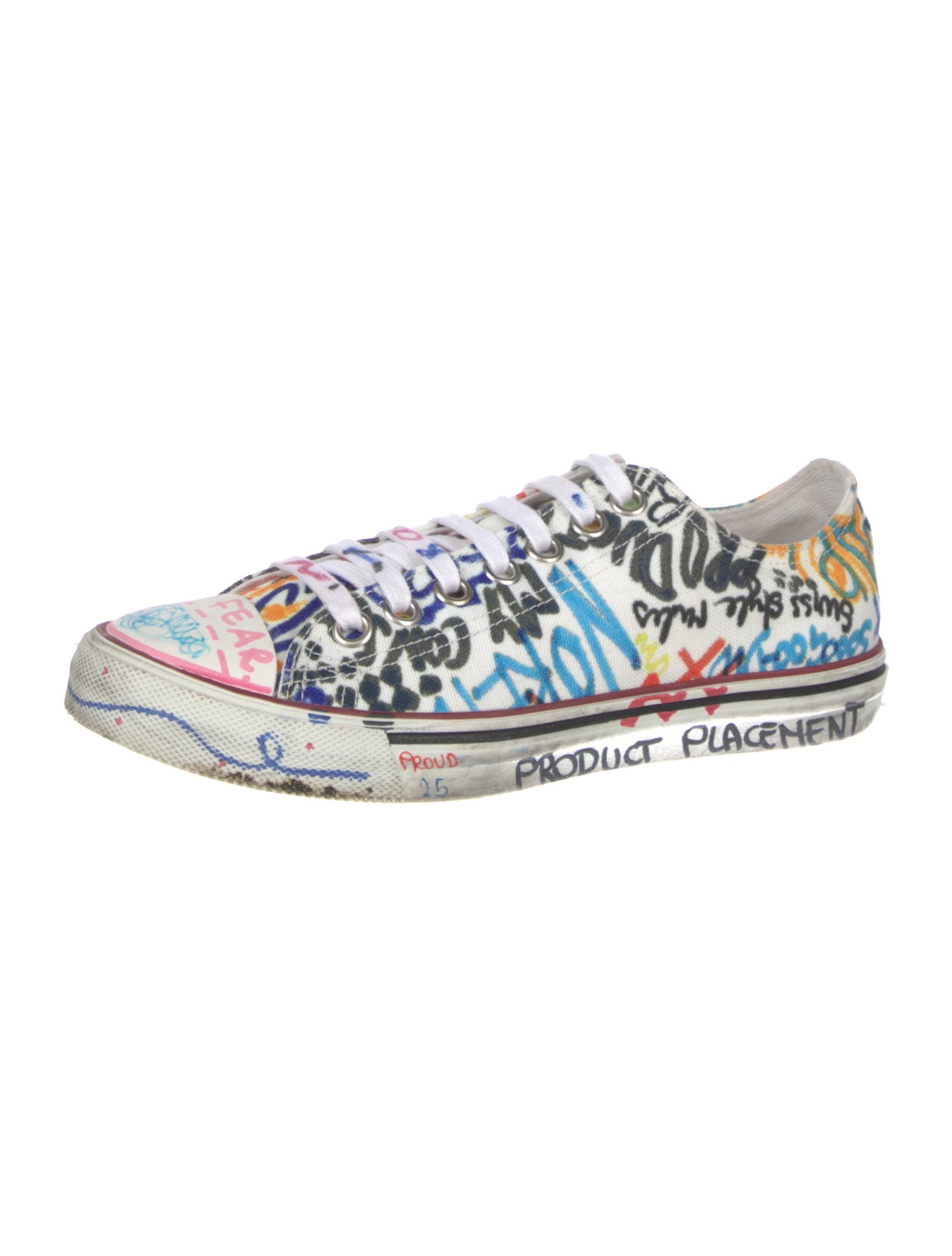 Vetements Canvas Printed Sneakers