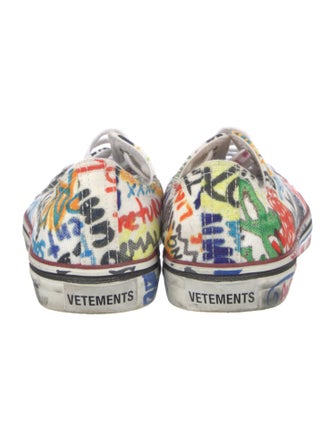 Vetements Canvas Printed Sneakers