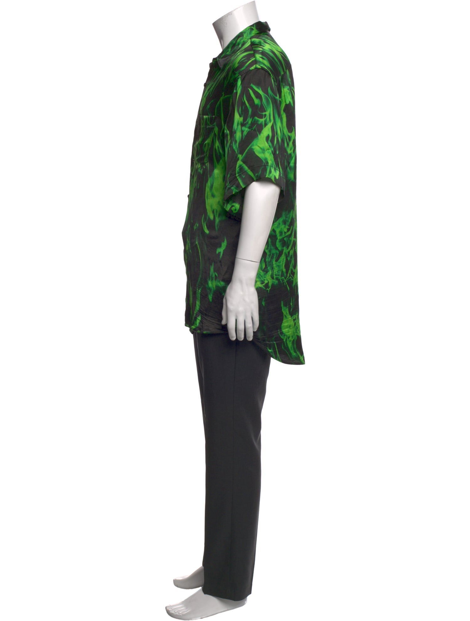 Vetements Green Smoke Printed Shirt