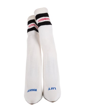 Vetements Graphic Print Sock Boots