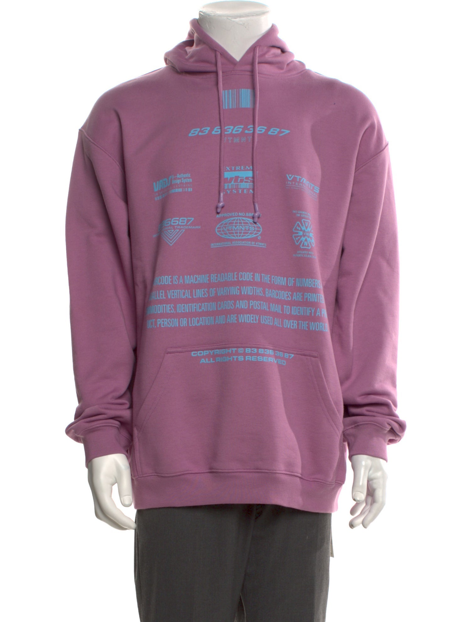 VTMNTS Graphic Print Crew Neck Hoodie