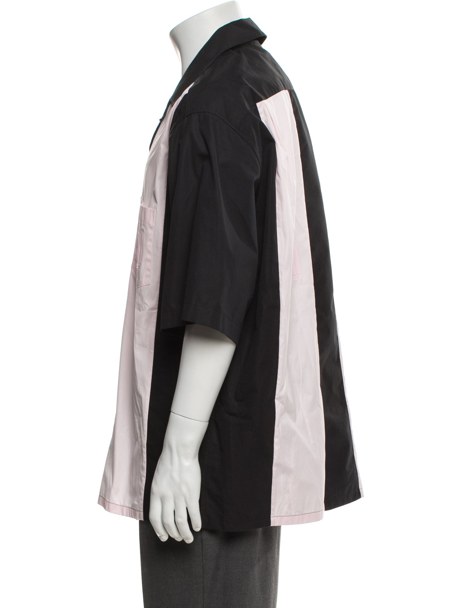 VTMNTS Colorblock Pattern Short Sleeve Shirt