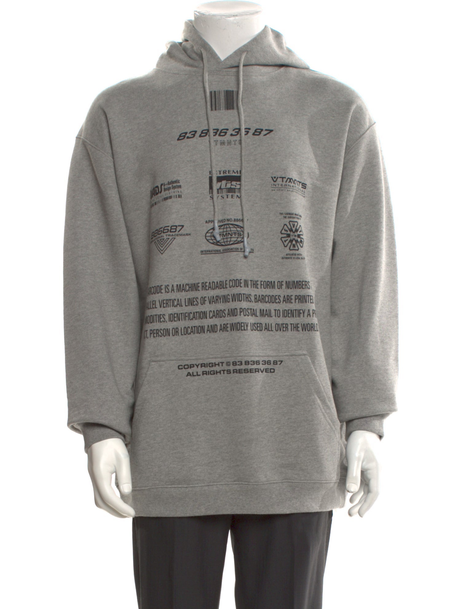 VTMNTS Graphic Print Crew Neck Hoodie w/ Tags