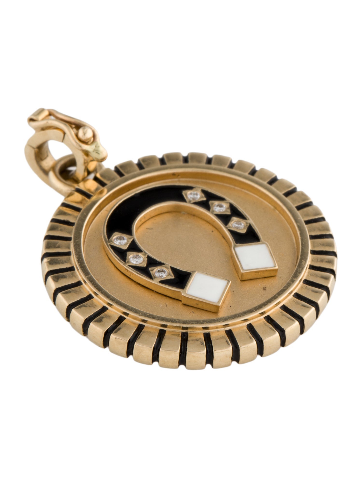 Helena Rose 14K Diamond Horseshoe Pendant