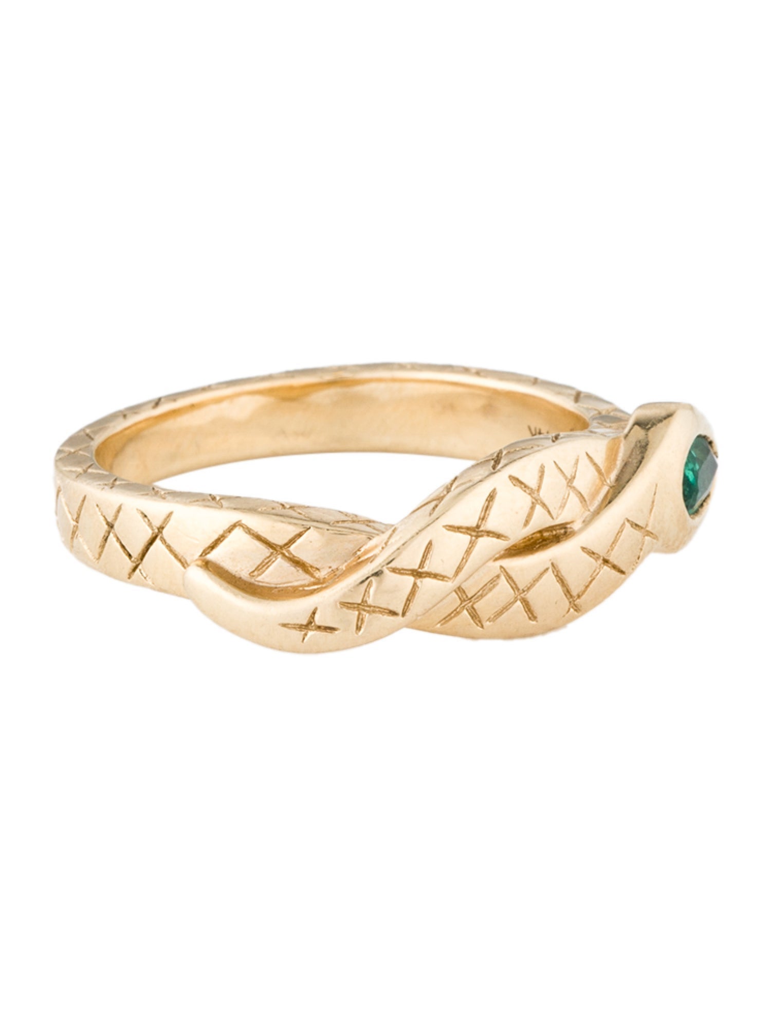 Helena Rose 14K Emerald Sophia Serpent Ring