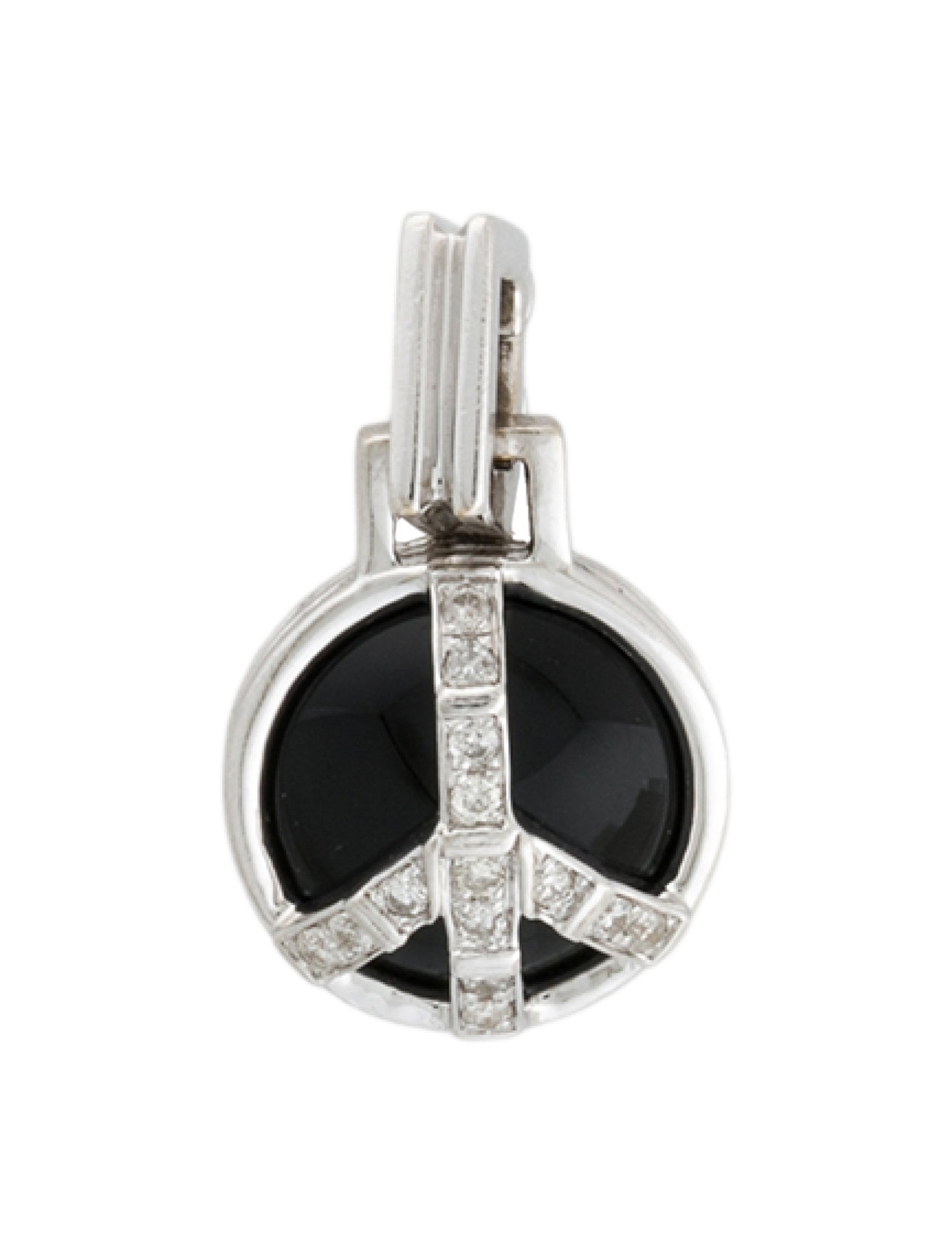 Helena Rose 14K Onyx & Diamond Mini Peace Pendant