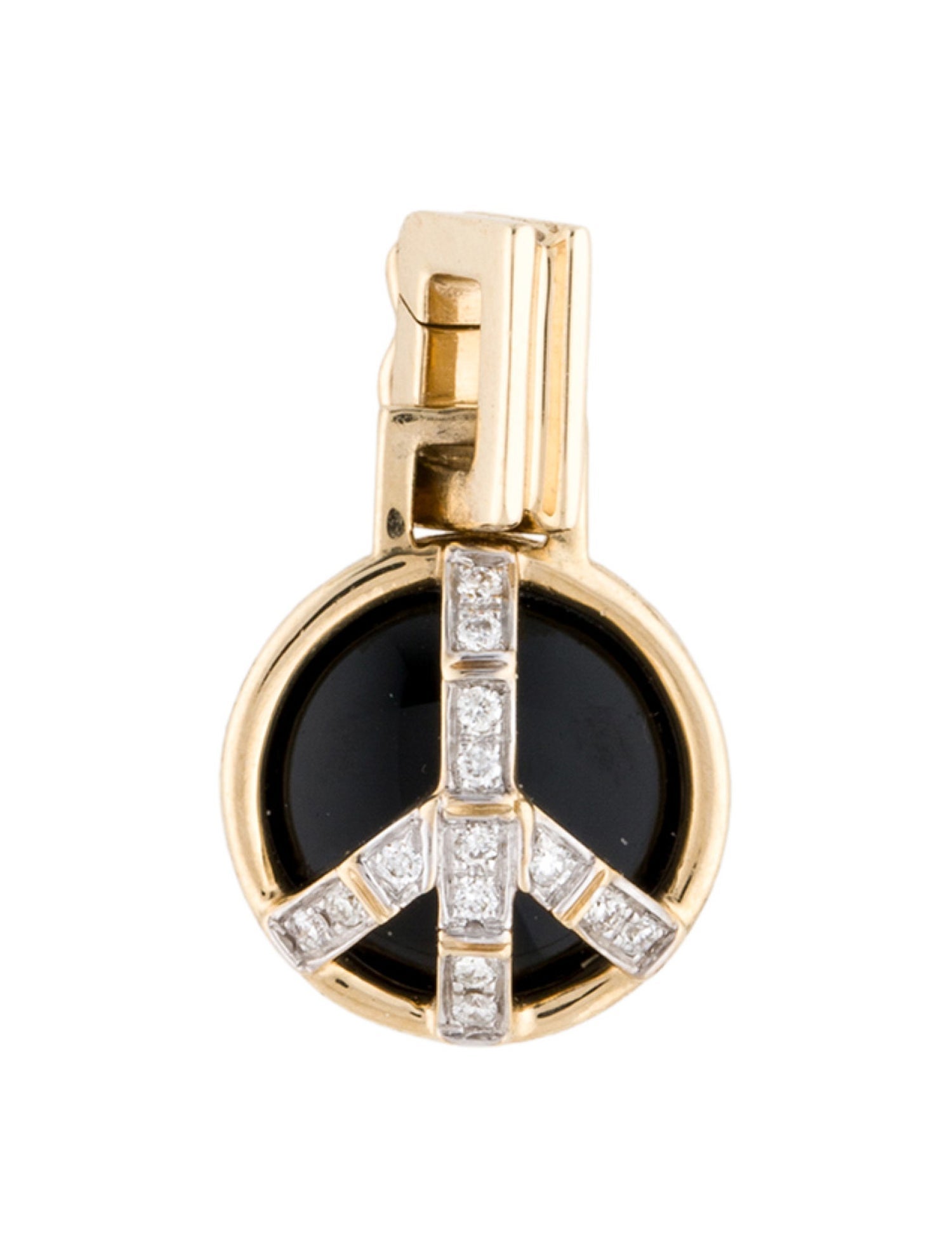 Helena Rose 14K Onyx & Diamond Mini Peace Pendant