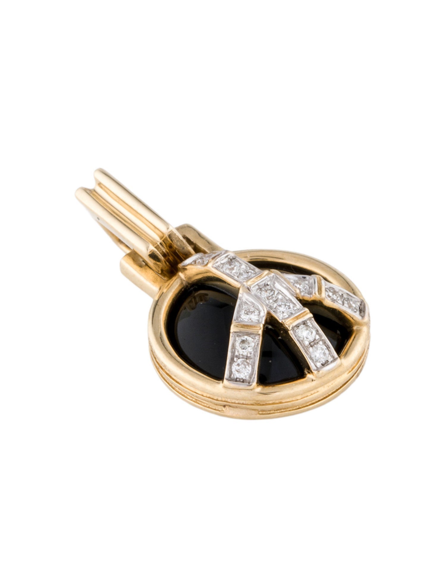 Helena Rose 14K Onyx & Diamond Mini Peace Pendant