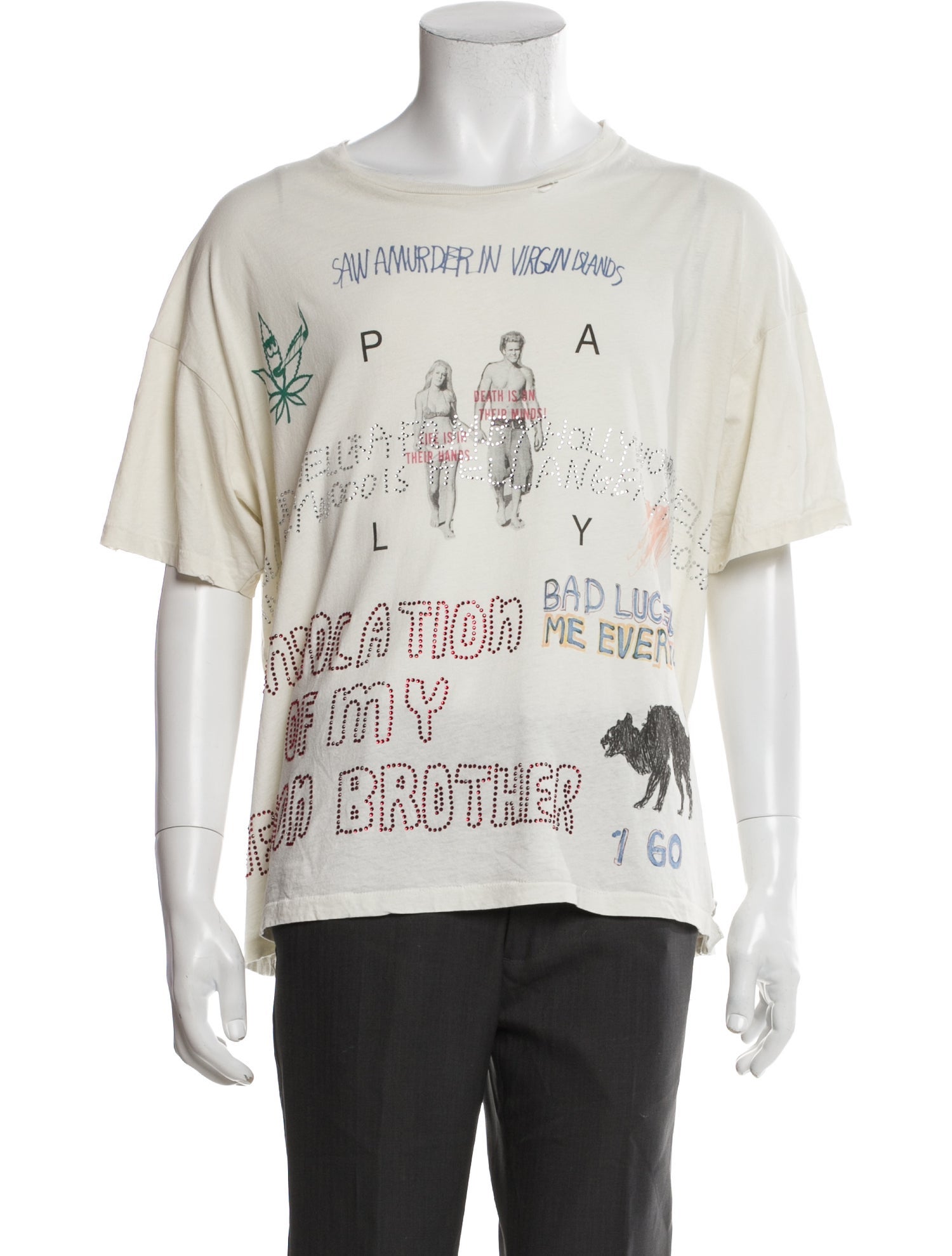 Paly Hollywood Graphic Print Crew Neck T-Shirt