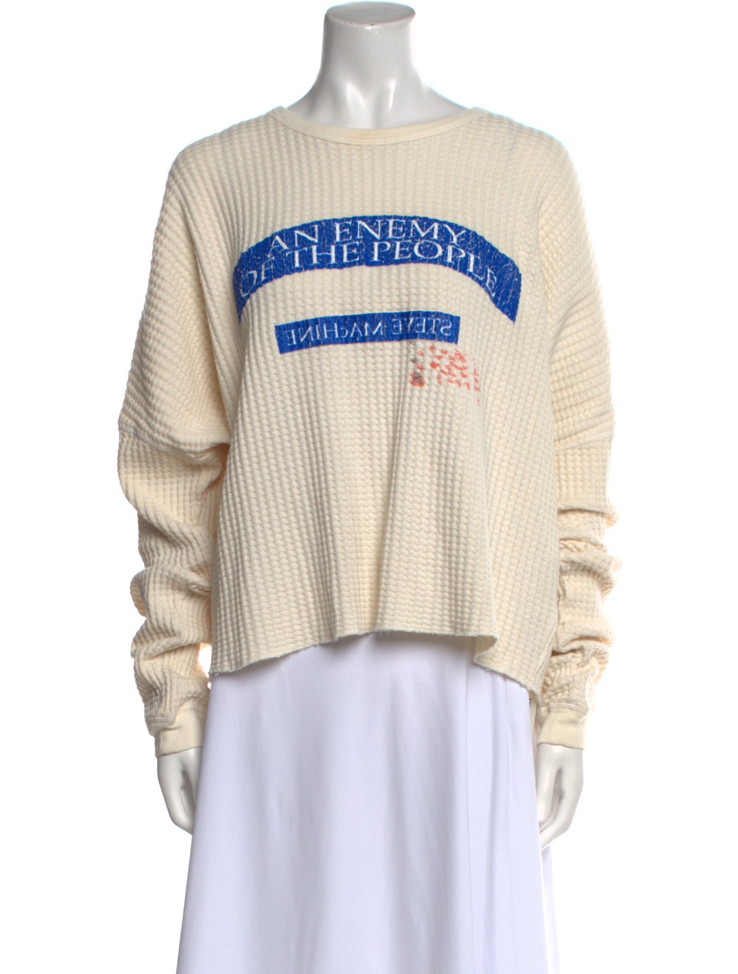 Paly Hollywood Graphic Print Bateau Neckline Sweater