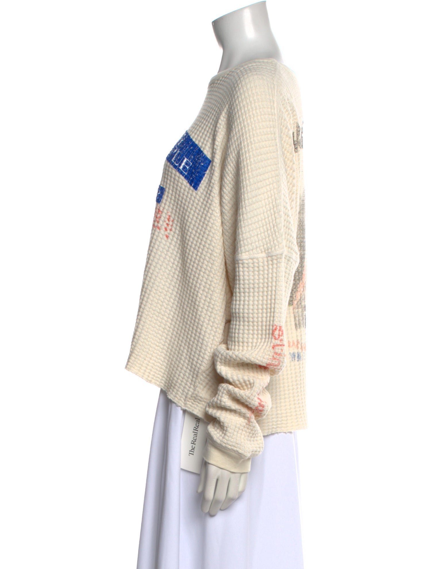 Paly Hollywood Graphic Print Bateau Neckline Sweater