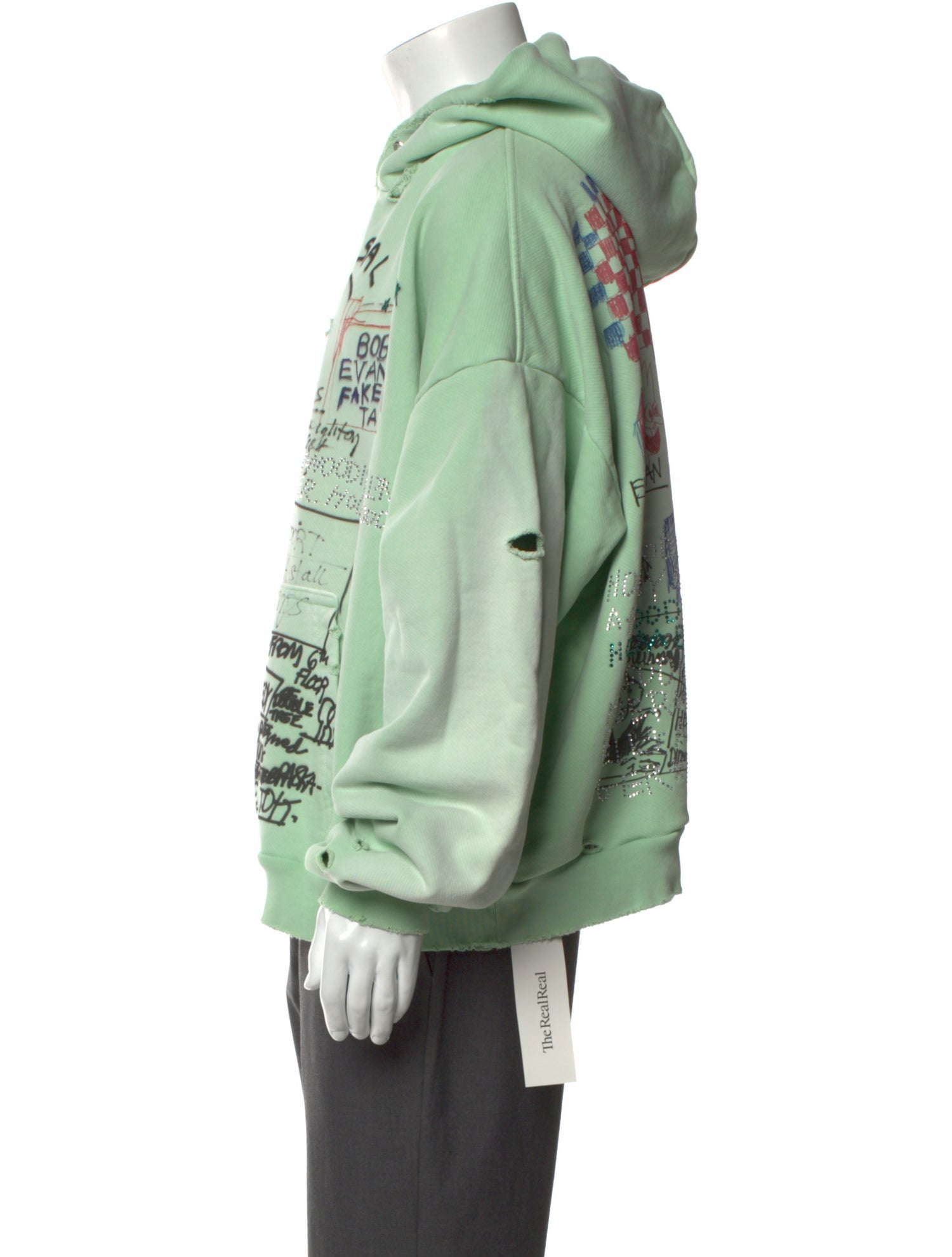 Paly Hollywood Graphic Print Crew Neck Hoodie w/ Tags