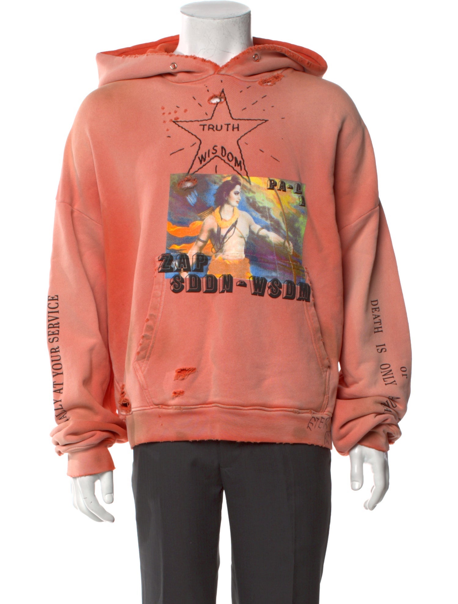 Paly Hollywood Graphic Print Crew Neck Hoodie