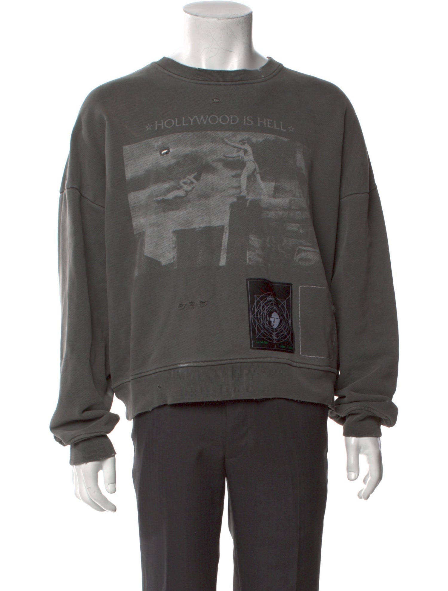 Paly Hollywood Graphic Print Crew Neck Sweatshirt