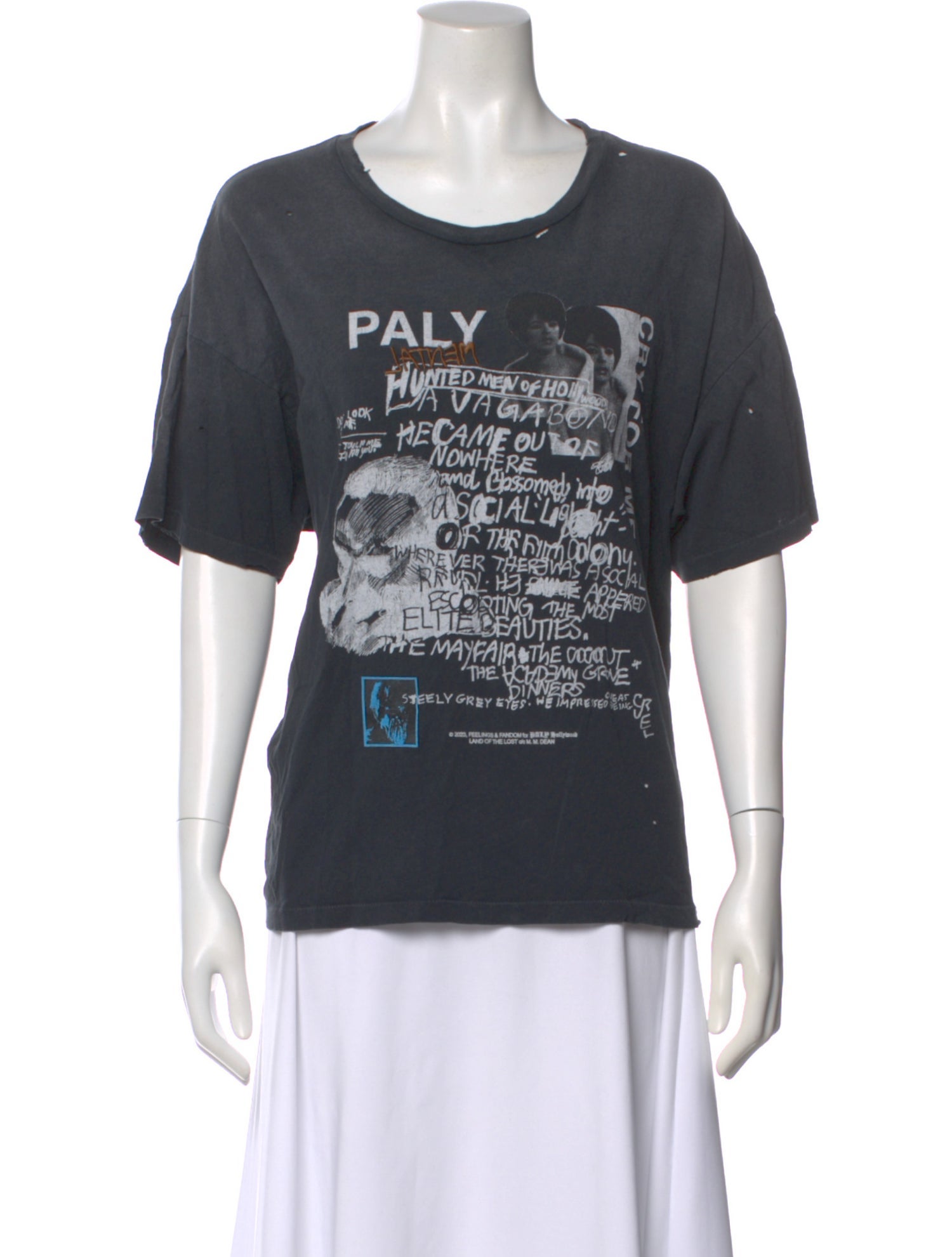 Paly Hollywood Graphic Print Crew Neck T-Shirt