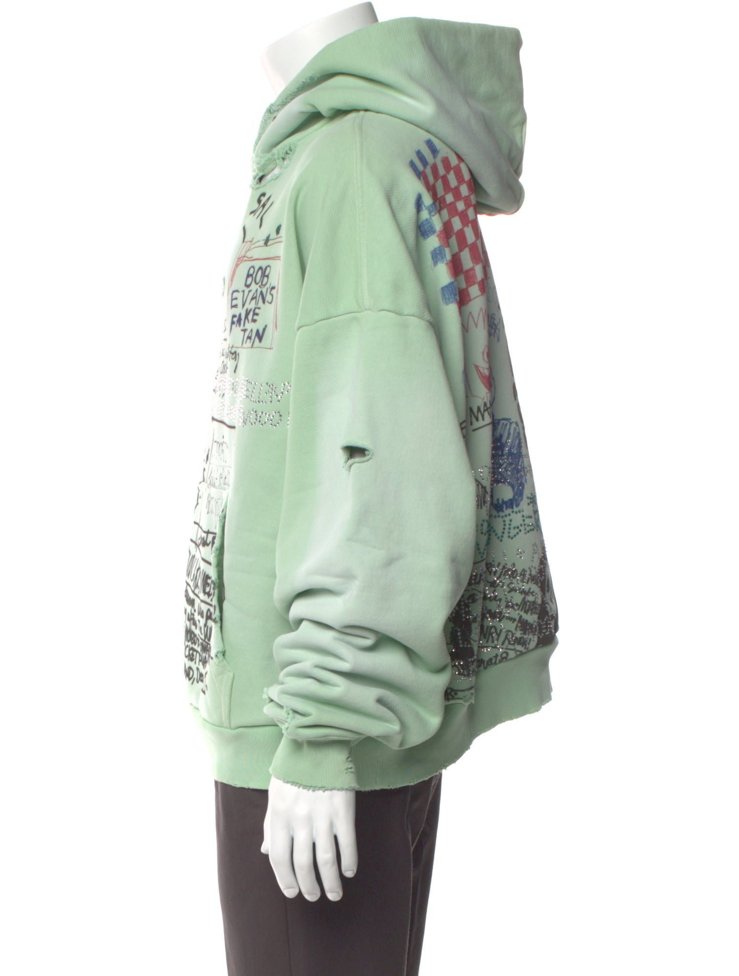 Paly Hollywood Graphic Print Crew Neck Hoodie w/ Tags