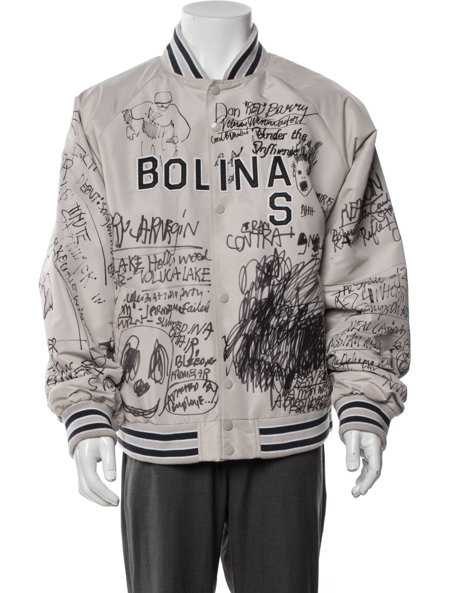 Paly Hollywood Graphic Print Bomber Jacket