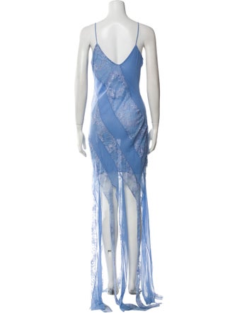 Francesca Miranda Lace Pattern Long Dress