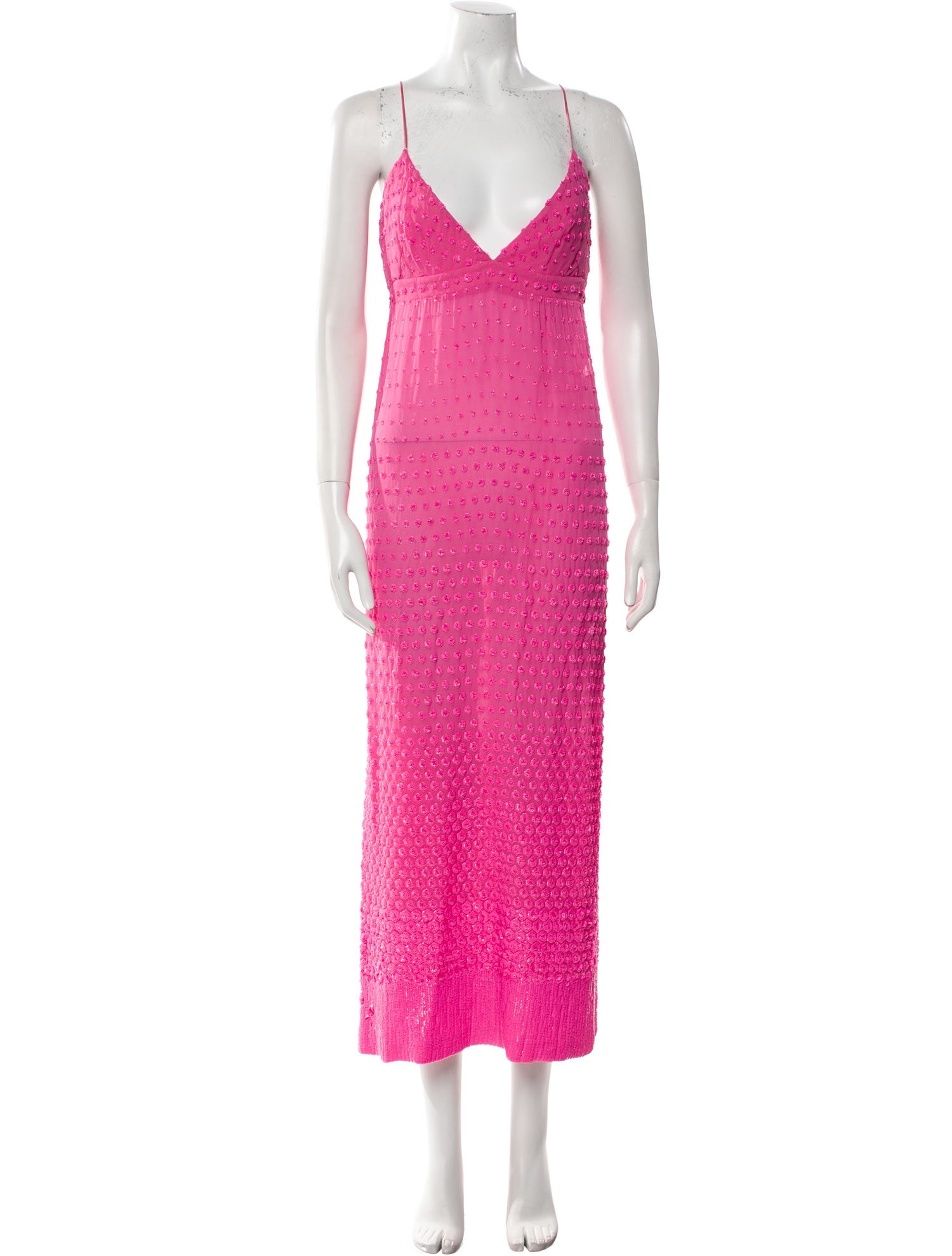 Francesca Miranda Plunge Neckline Long Dress