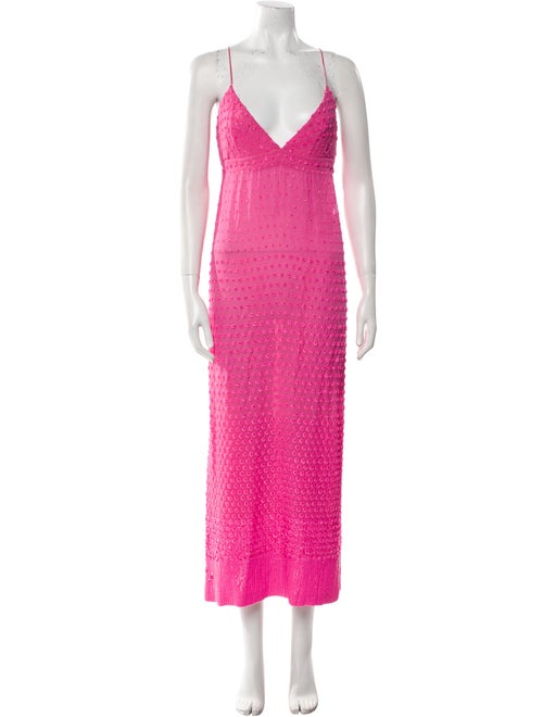 Francesca Miranda Plunge Neckline Long Dress