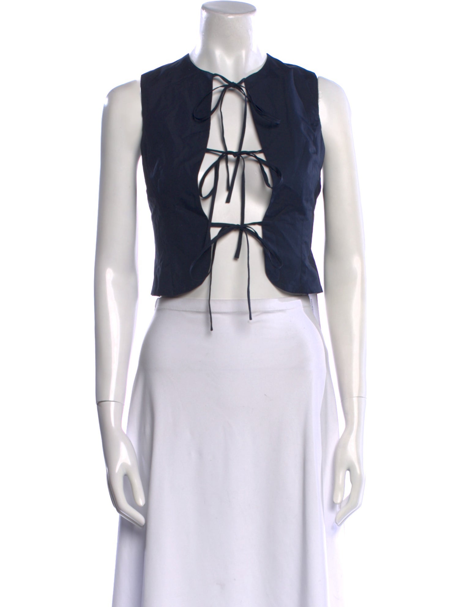 Alfie V-Neck Sleeveless Crop Top