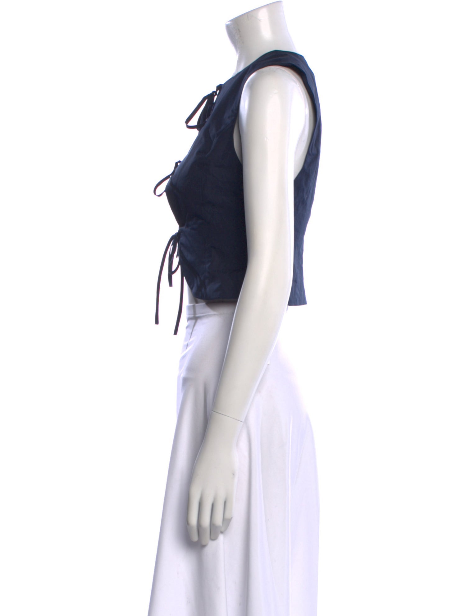 Alfie V-Neck Sleeveless Crop Top