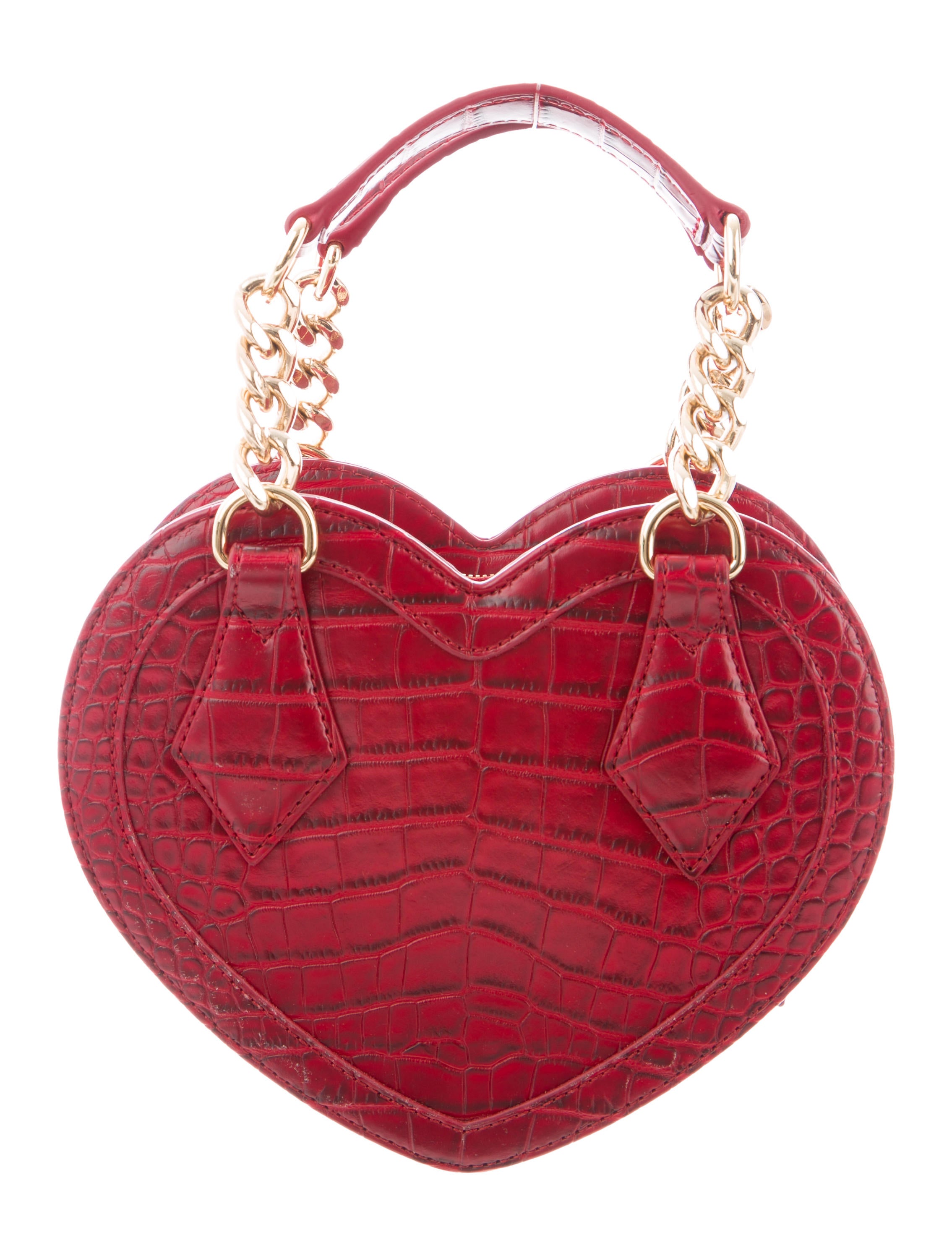 Vivienne Westwood Anglomania Embossed Heart Bag - Red Handle Bags