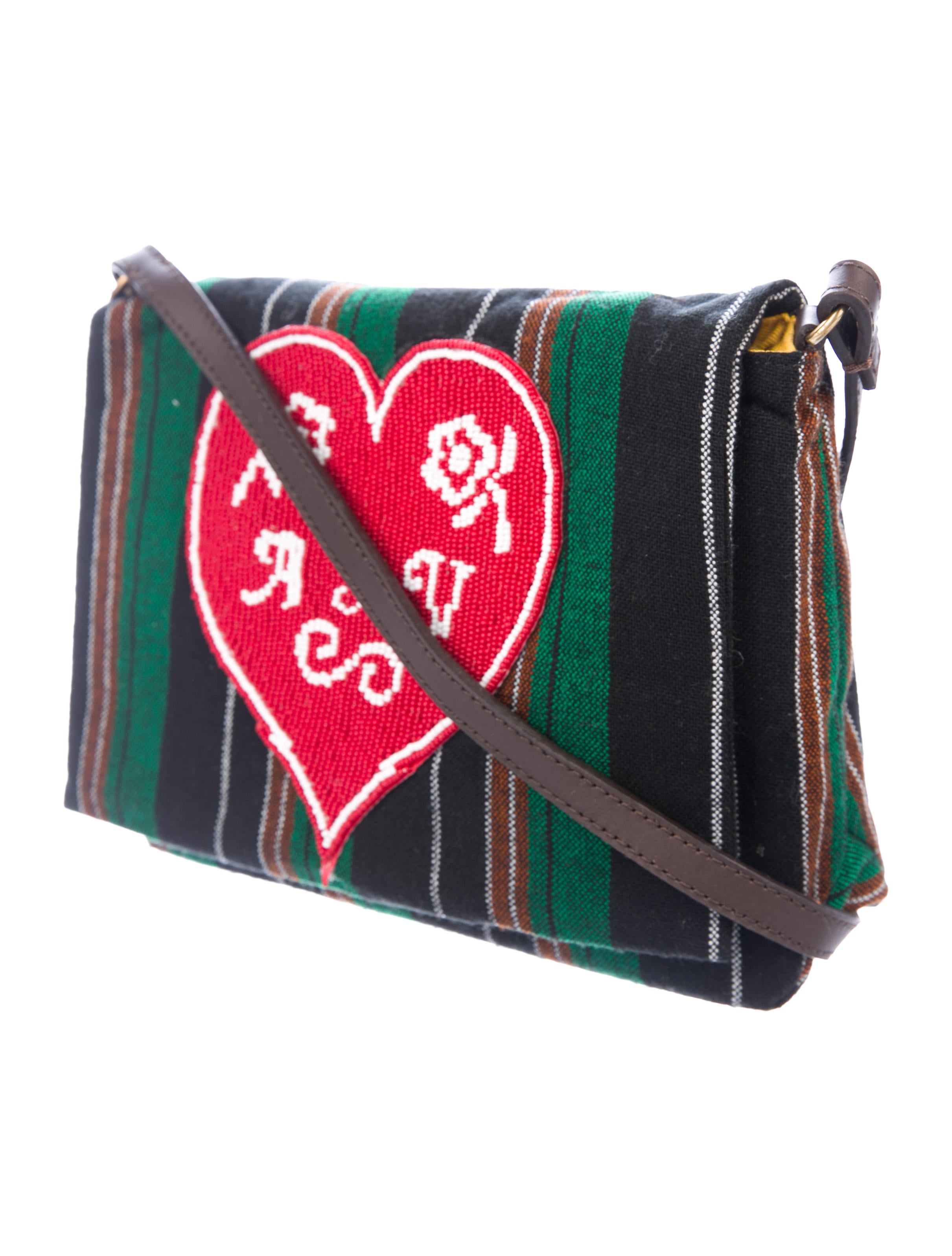 Vivienne Westwood Anglomania Robin Stripes Beaded Shoulder Bag
