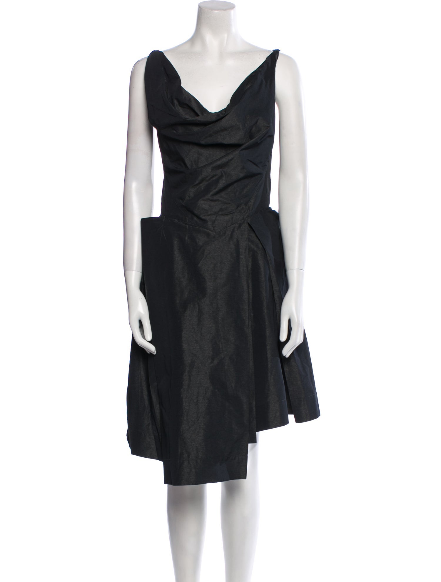 Vivienne Westwood Anglomania Cowl Neck Midi Length Dress