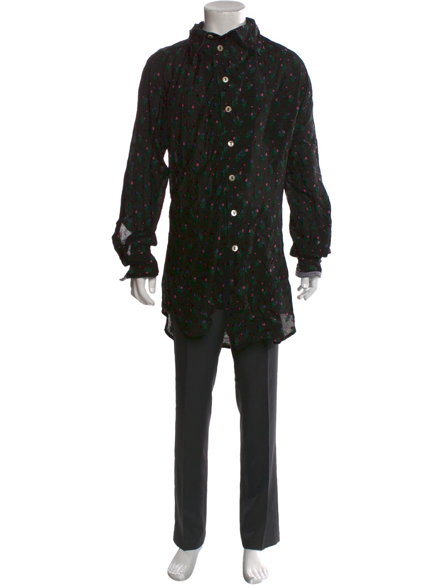 Vivienne Westwood Anglomania Floral Print Long Sleeve Shirt