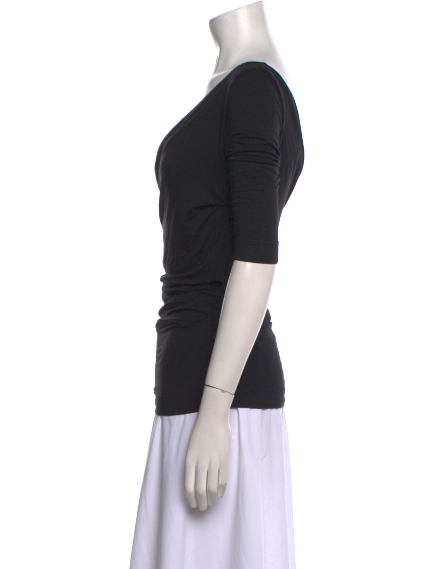 Vivienne Westwood Anglomania Cowl Neck Three-Quarter Sleeve Top