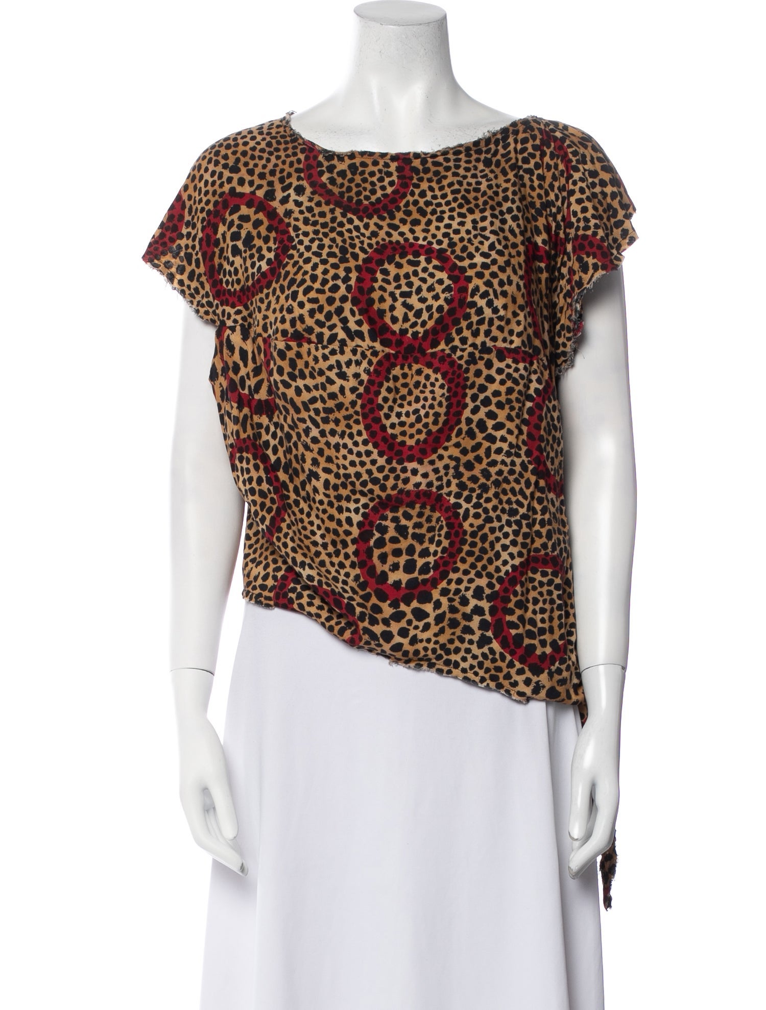 Vivienne Westwood Anglomania Printed Bateau Neckline Top