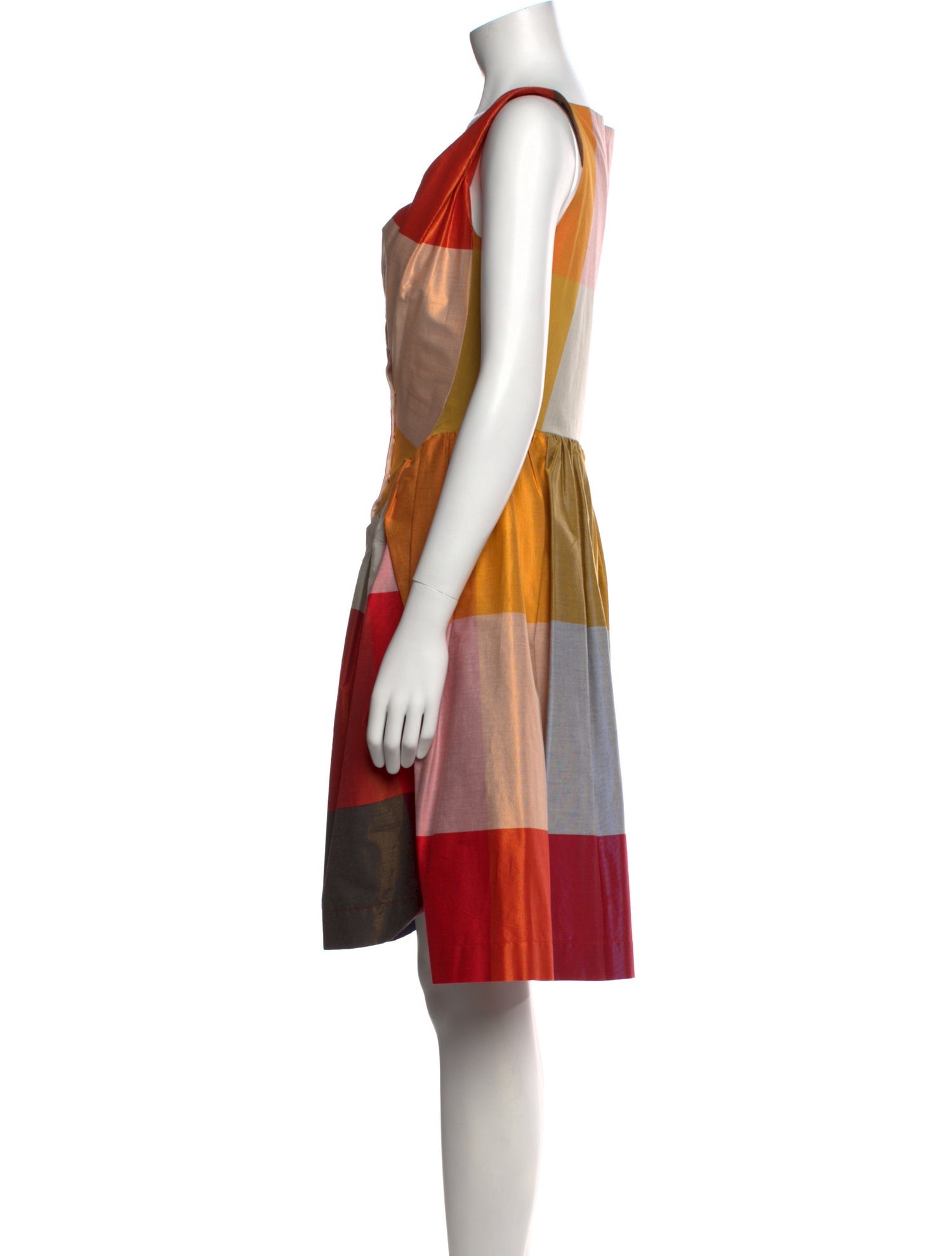 Vivienne Westwood Anglomania Colorblock Pattern Mini Dress