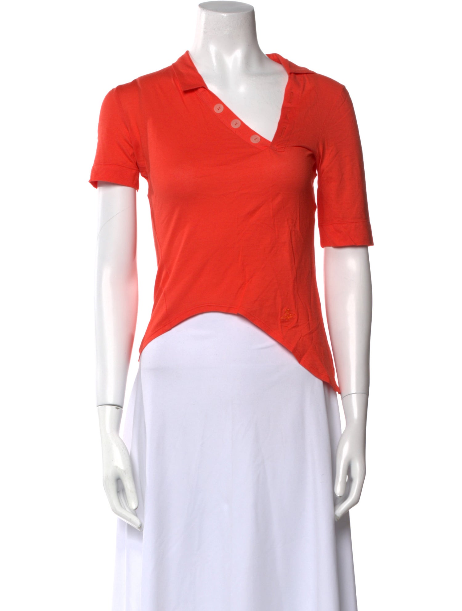 Vivienne Westwood Anglomania V-Neck Short Sleeve Crop Top w/ Tags