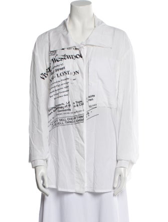 Vivienne Westwood Anglomania 2016 Graphic Print Button-Up Top