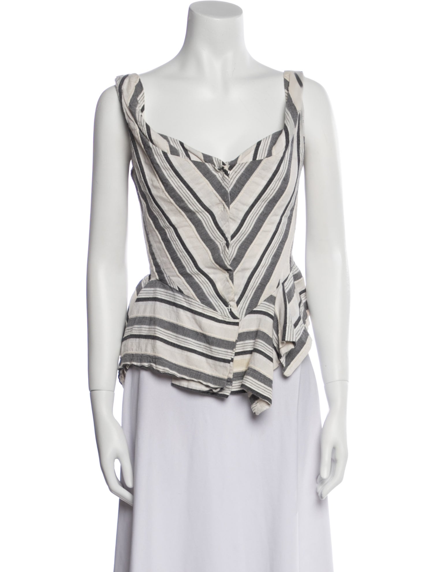 Vivienne Westwood Anglomania Striped Cowl Neck Top