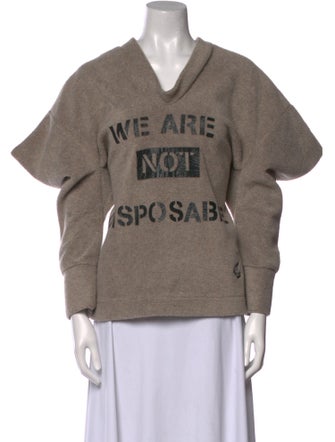 Vivienne Westwood Anglomania Graphic Print V-Neck Sweatshirt