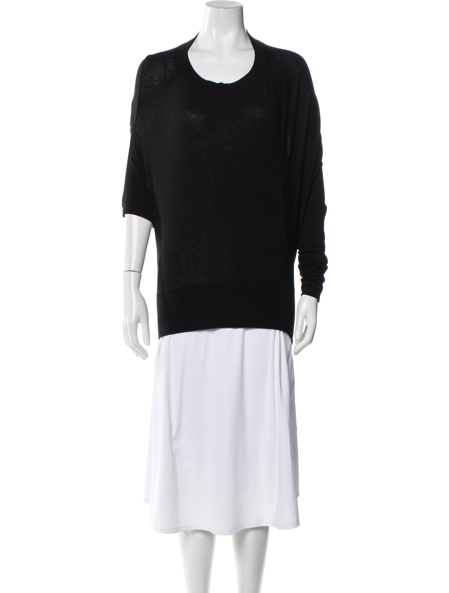 Vivienne Westwood Anglomania Scoop Neck Three-Quarter Sleeve Top