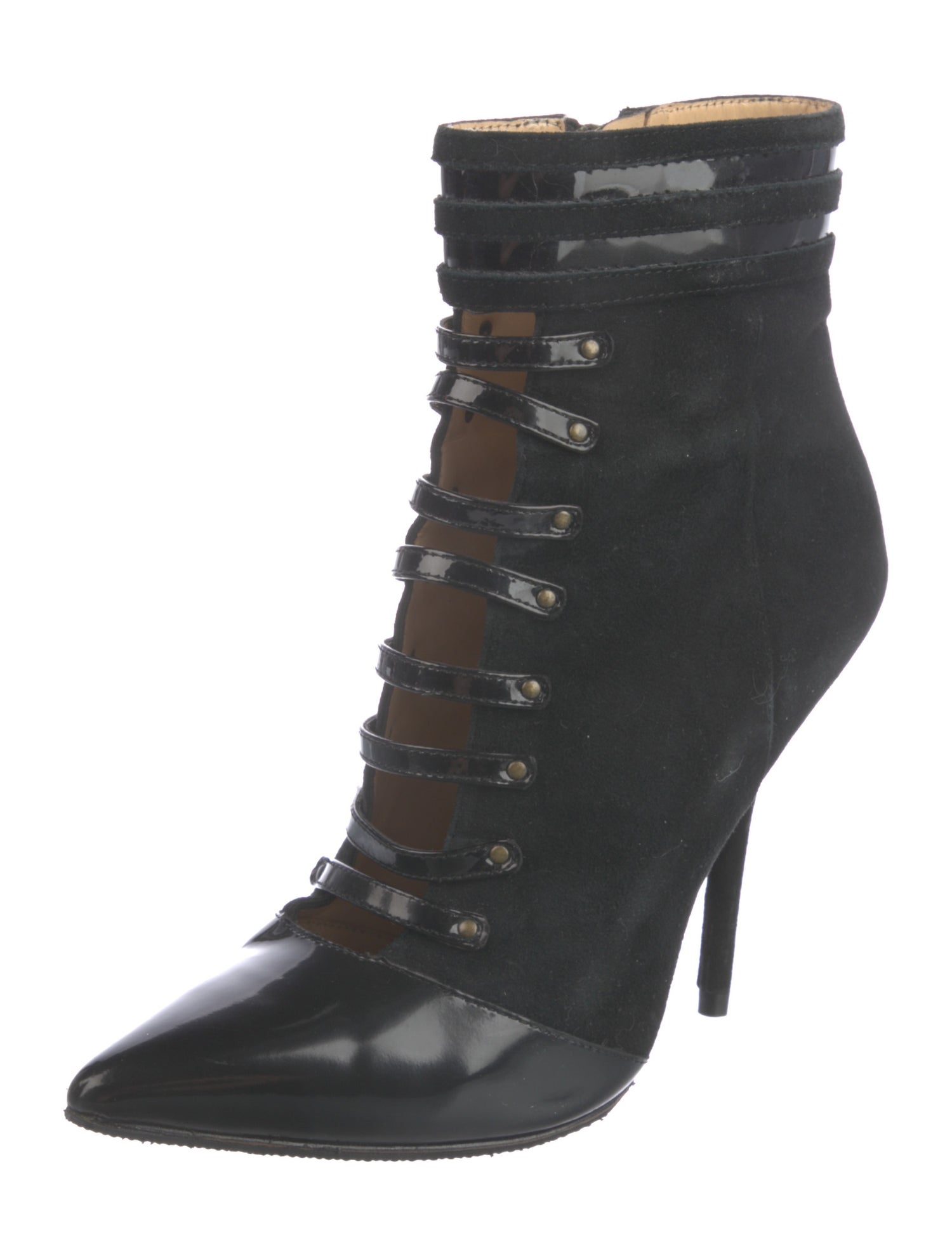 Vivienne Westwood Anglomania Suede Leather Trim Embellishment Lace-Up Boots