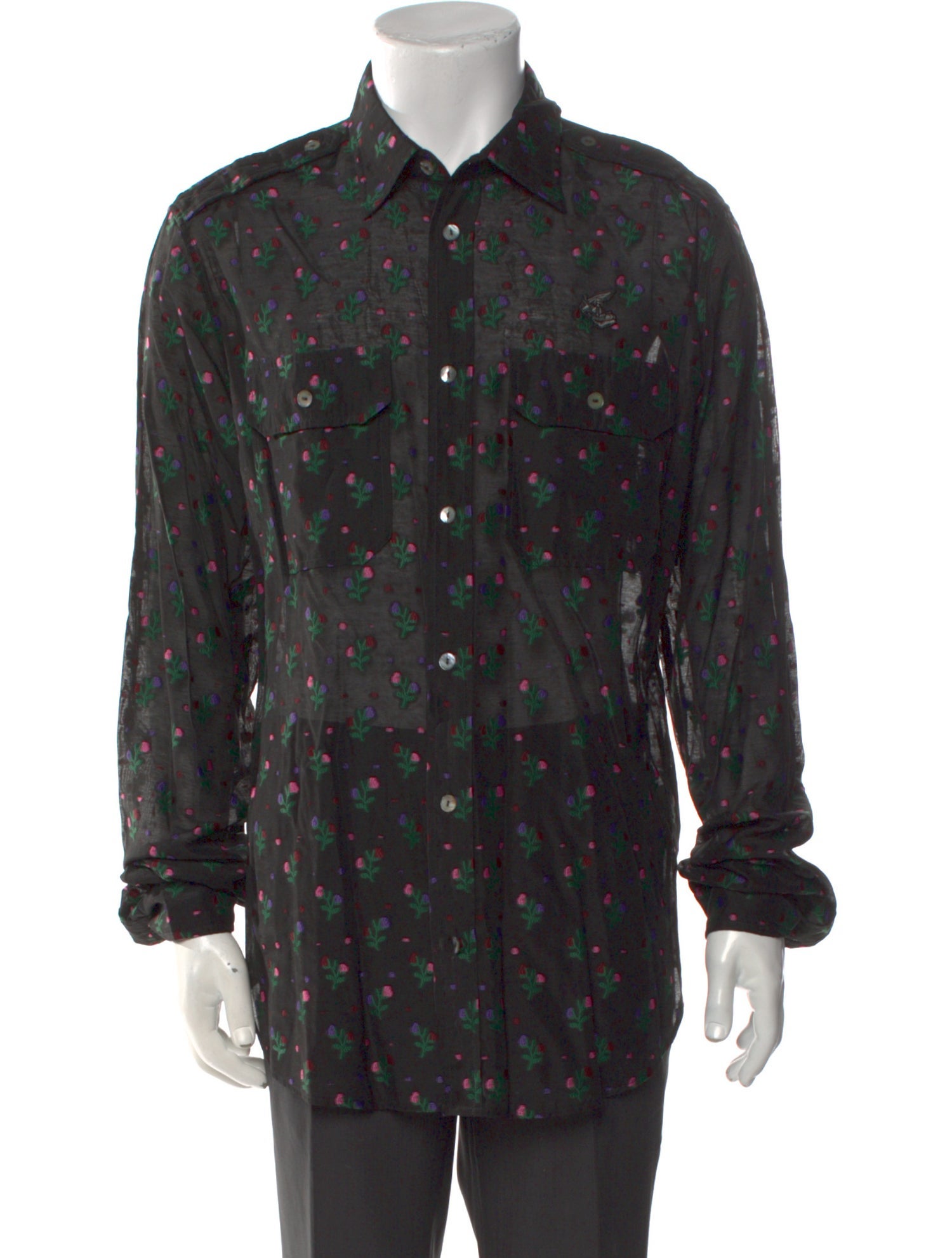 Vivienne Westwood Anglomania Floral Print Long Sleeve Shirt w/ Tags