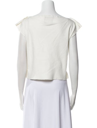 Vivienne Westwood Anglomania Graphic Print Bateau Neckline Crop Top