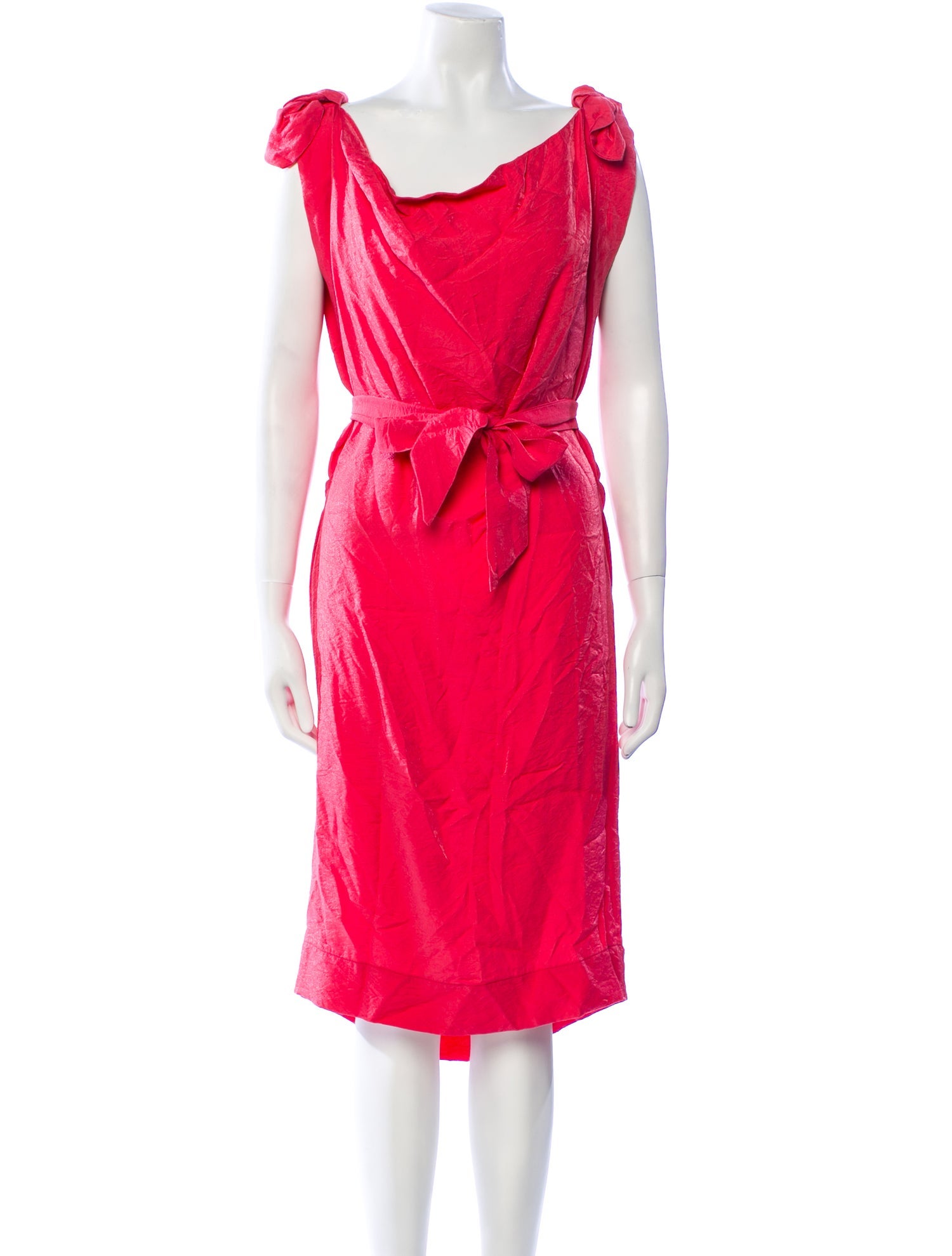 Vivienne Westwood Anglomania Cowl Neck Midi Length Dress