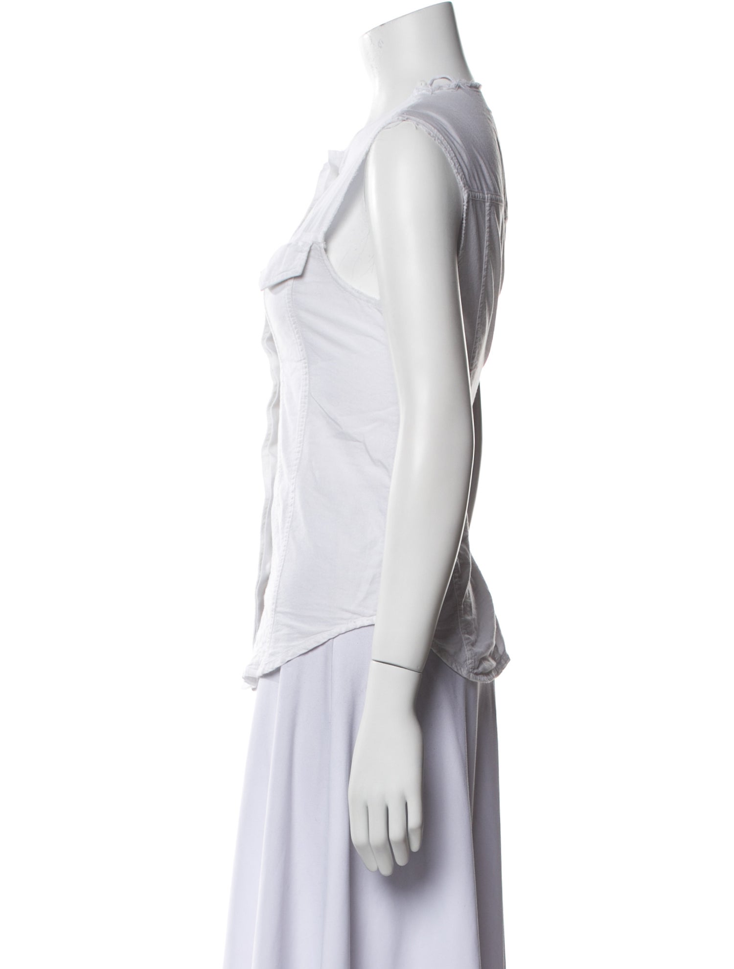 Vivienne Westwood Anglomania Crew Neck Sleeveless Button-Up Top