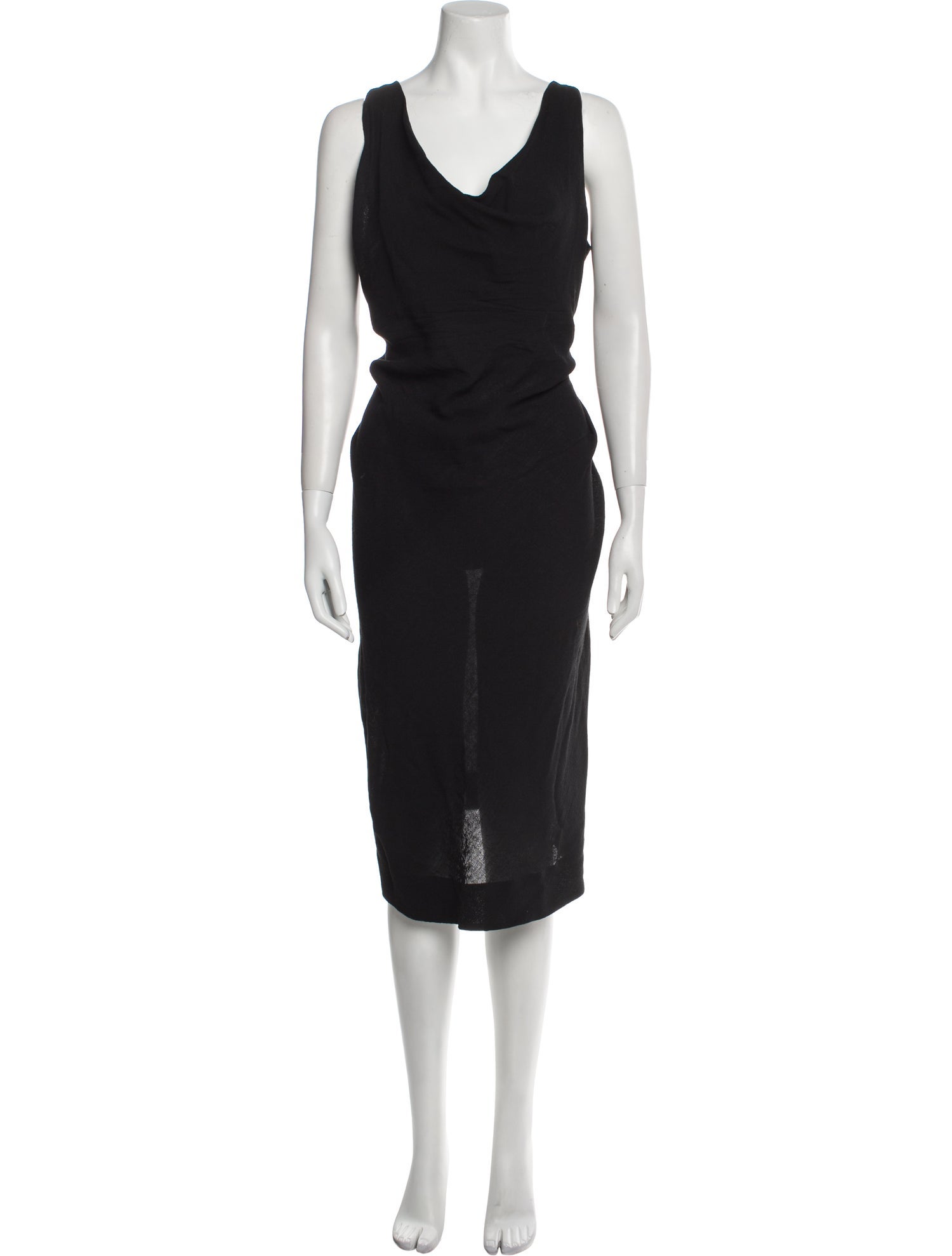 Vivienne Westwood Anglomania Cowl Neck Midi Length Dress