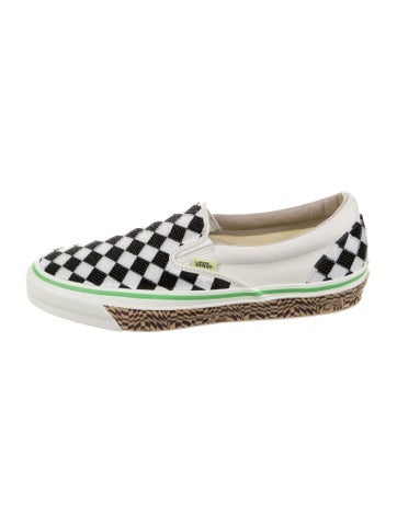 Vans x Gucci Sneakers Canvas Plaid Print Loafer 11.5