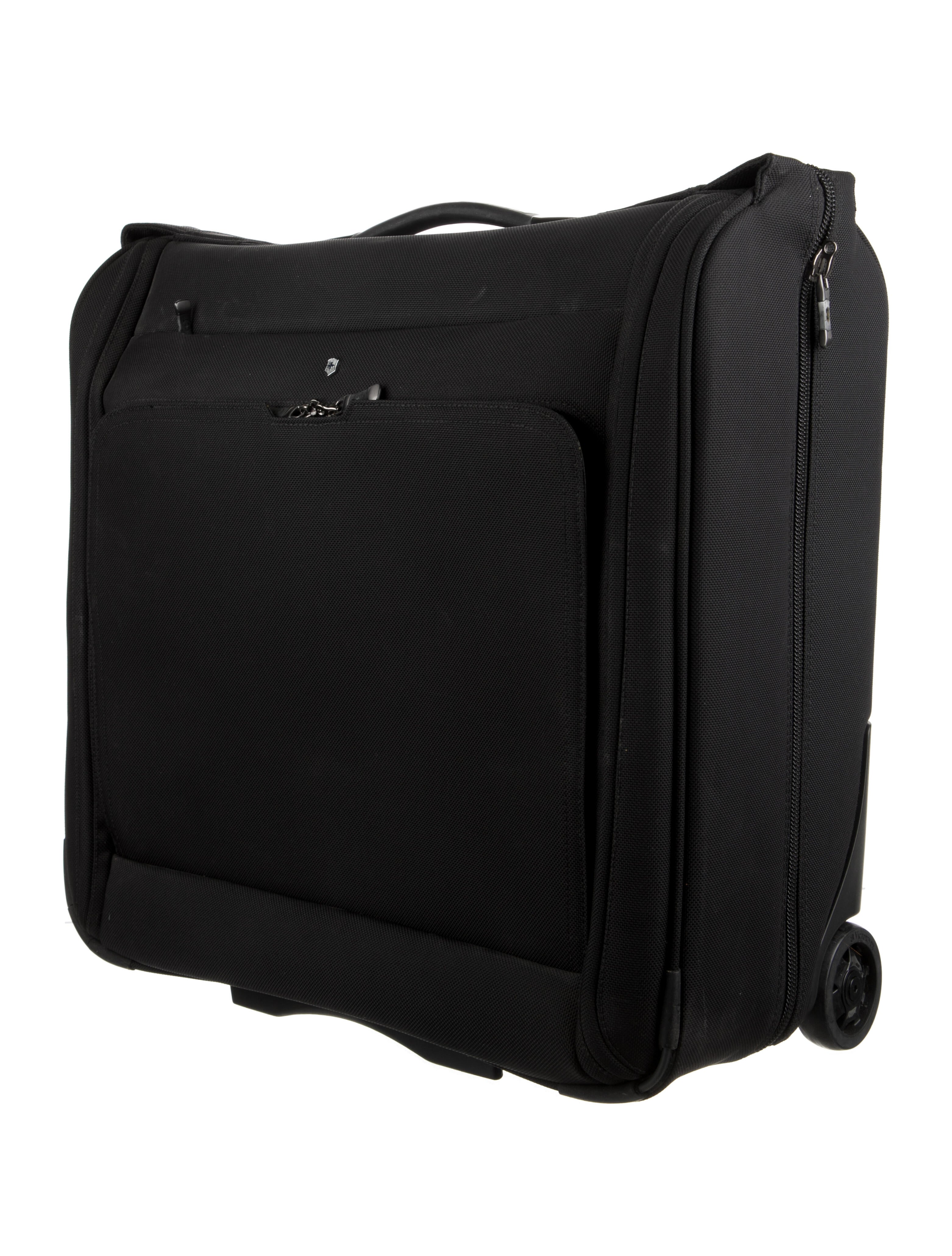 Victorinox Swiss Army Canvas Wheeled Suitcase Black Suitcases