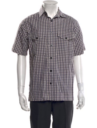 Victorinox Swiss Army Plaid Print Short Sleeve Shirt