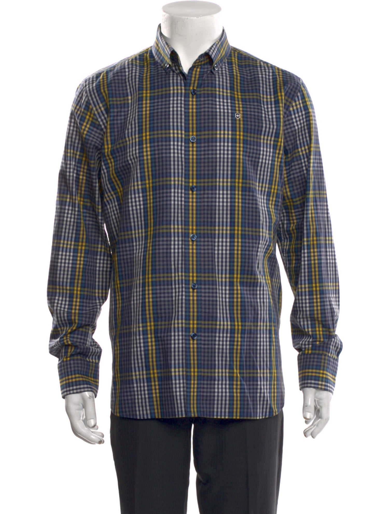 Victorinox Swiss Army Plaid Print Long Sleeve Shirt