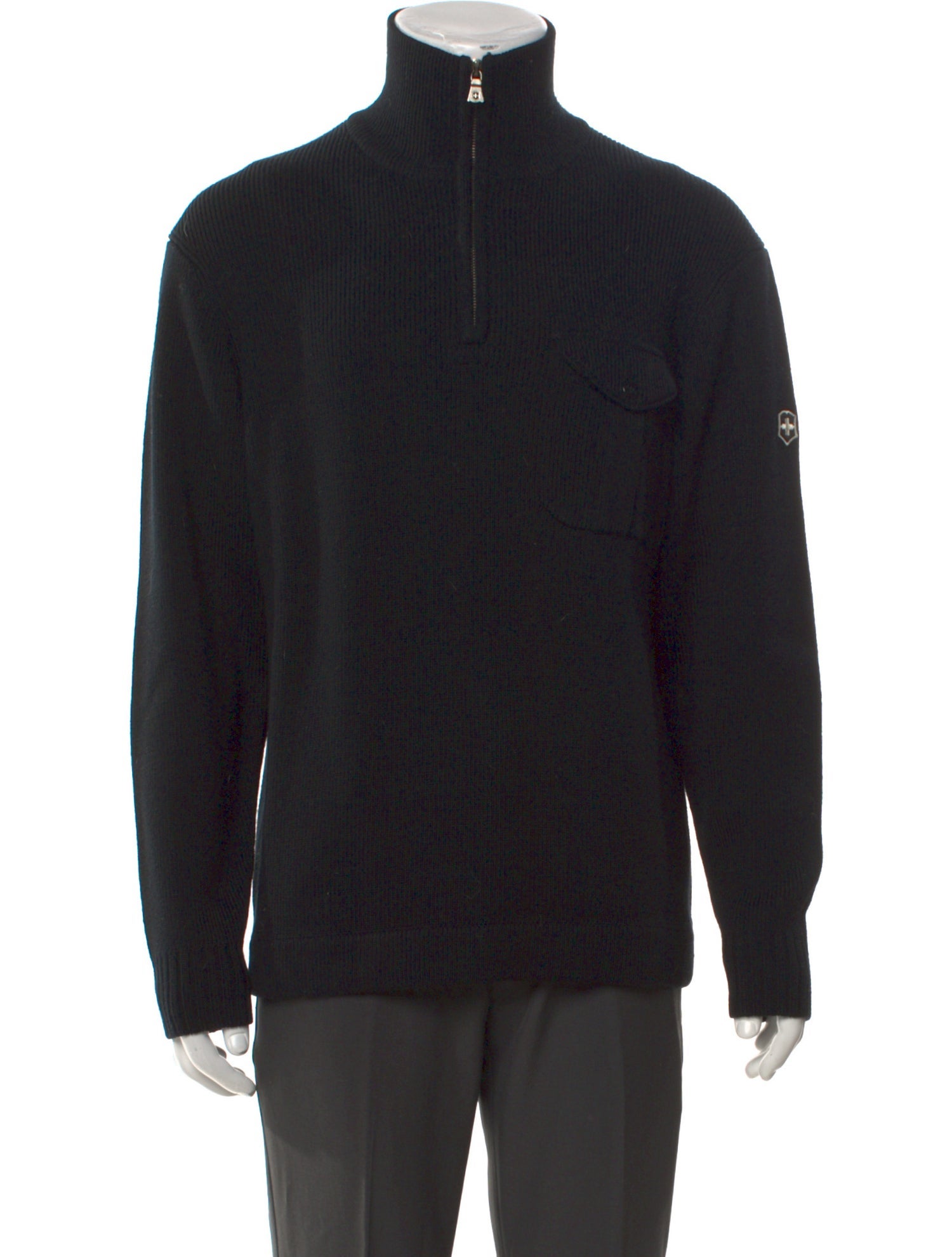 Victorinox Swiss Army Merino Wool Mock Neck Pullover